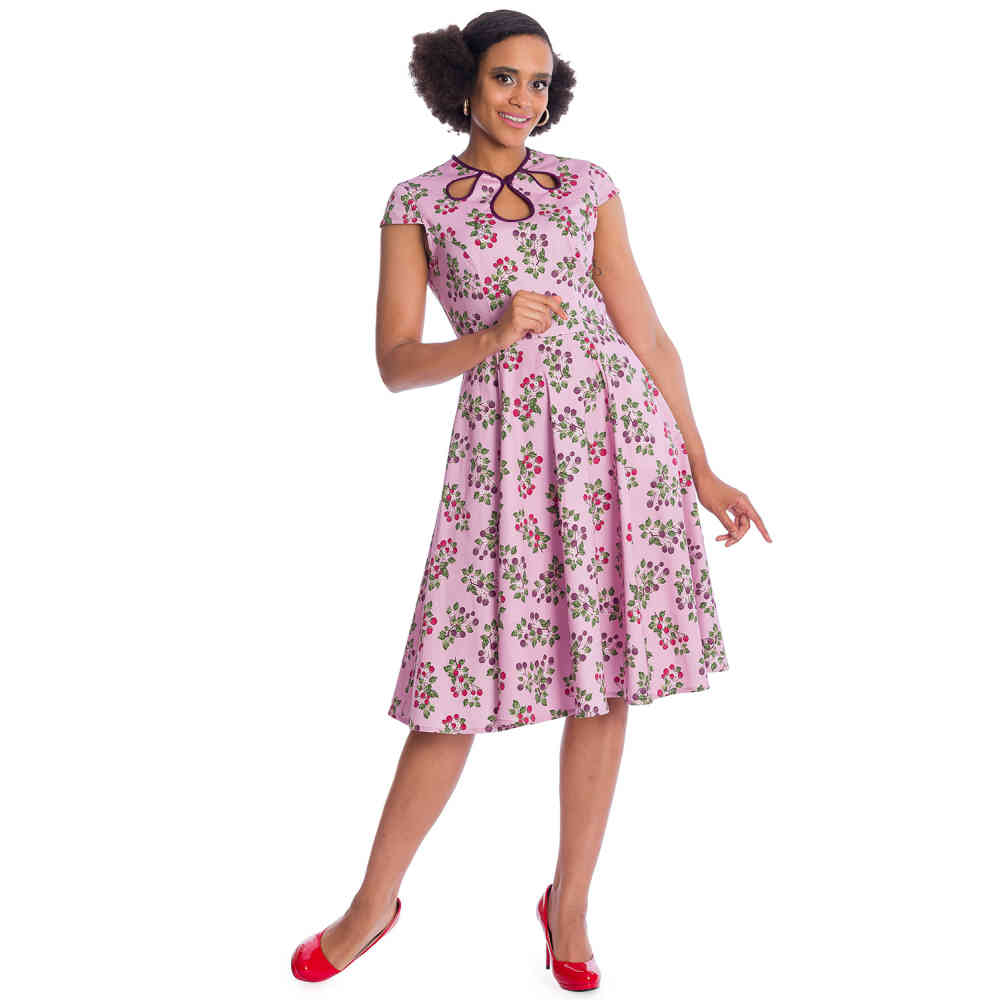 Banned - SUMMER BERRY Flare dress - Pastel purple